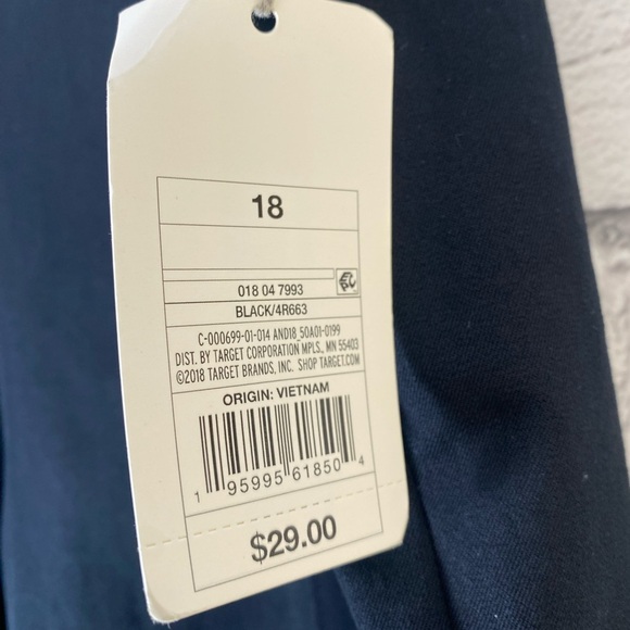 A New Day Black High Rise Cropped Flair Pull On Pants size 18 - Picture 6 of 9